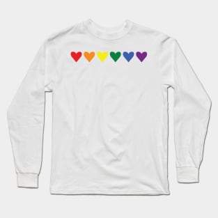 Rainbow Hearts Long Sleeve T-Shirt